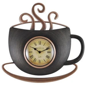 Brewing Hot Coffee Wall Clock