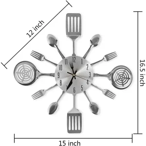 Metal Kitchen Accessories Wall Clock