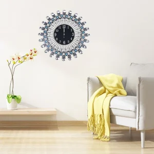 Modern 3D Crystal Round Wall Clock