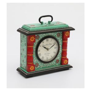 AKI Hand Painted Silent Non Ticking Table Clock