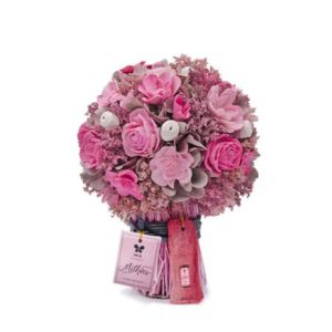 Artificial Flowers self Standing Pink Rose Unscented Bouquet