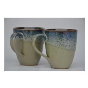 Ceramic Hand Glazed Studio Pottery Tea Cup Coffee Mug Set (Multicolor, Cup Set)