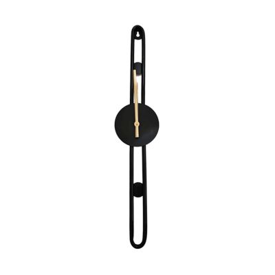 Metal Wall Clock with Gold Needle