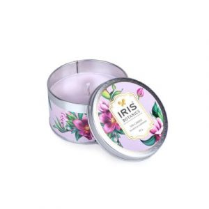 Iris Botanics Tin Candle- Fragrance Tea Rose & Agarwood