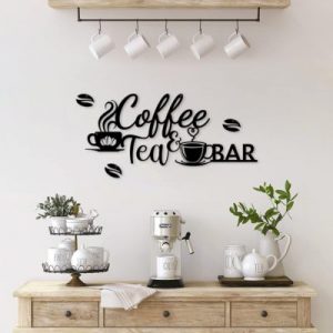 Metal Coffee Bar Sign Wall Decor