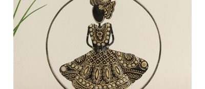 Metal Multicolour Anushree Jhal Doll Showpiece