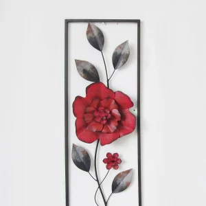 Metal Red Rose Frame 12"x30