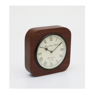 Neel Silent Non Ticking Wooden Table Clock