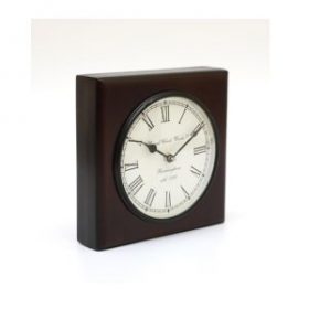 UTSA Silent Non Ticking Wooden Table Clock
