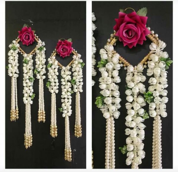 Beautiful Shining Decorative Shubh Labh with Pearl Hangings